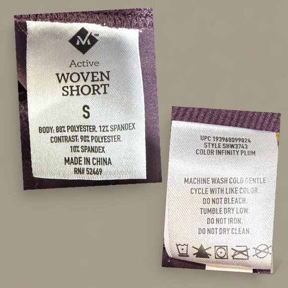 Marika Active Woven Shorts Infinity Plum Purple Size S - Picture 3 of 5